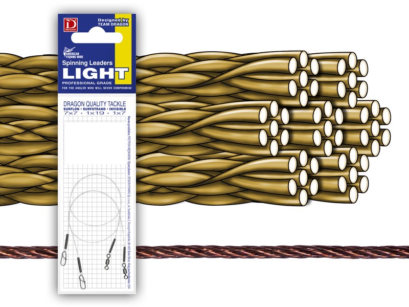 Dragon Light Surfstrand 1x7 9kg 15-30cm 2pcs Pike leader