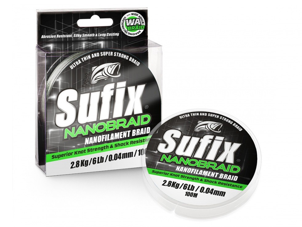 SUFIX Nanobraid 100m 0,03mm 0,12mm Hot Pink Monofile-Schnüre NEU 2019