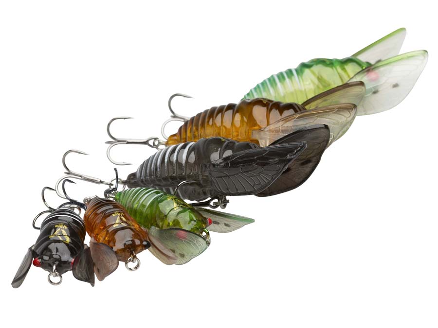 cicada fishing lure KINGDOM Topwater Crawler – Kun catches the rest Reef Runner Cicada Black/Chartreuse; 1/4