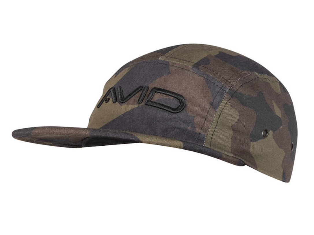 Avid Carp Camo 5 Panel Cap - Hats and 