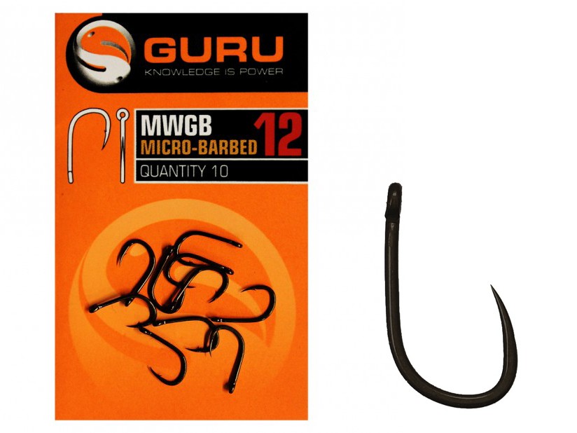 COARSE FISHING BRAND NEW 10pcs FOR MATCH GURU MWG BARBED HOOKS SIZE 10