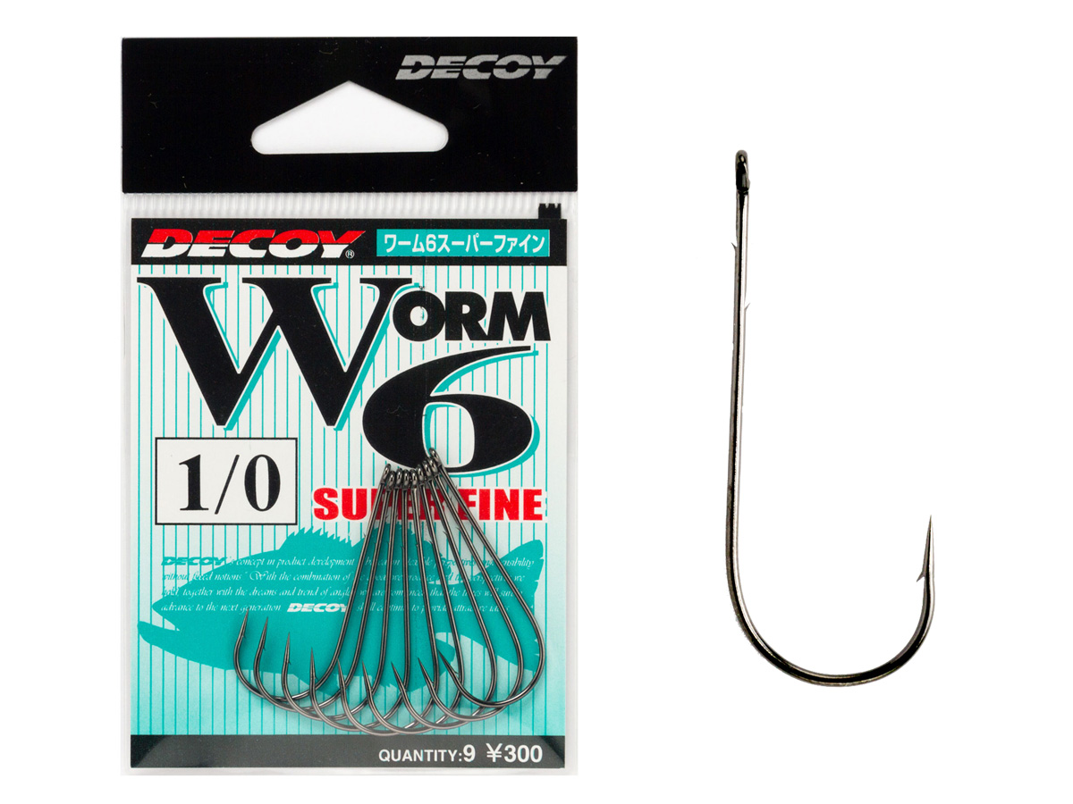 Decoy Hooks Super Fine Worm 6 - Hooks for baits and lures - FISHING-MART