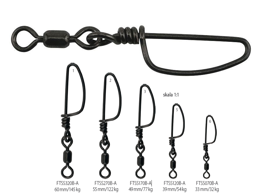 AFW MIGHTY-MINI Stainless Steel Snap Swivels 50 Pack Size 5 120lb #FTSS120B/50 
