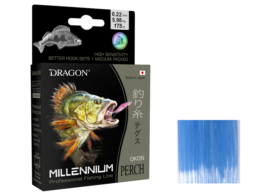 Dragon Monofilament Lines Millennium Perch - Spinning Monofilament  mainlines - FISHING-MART