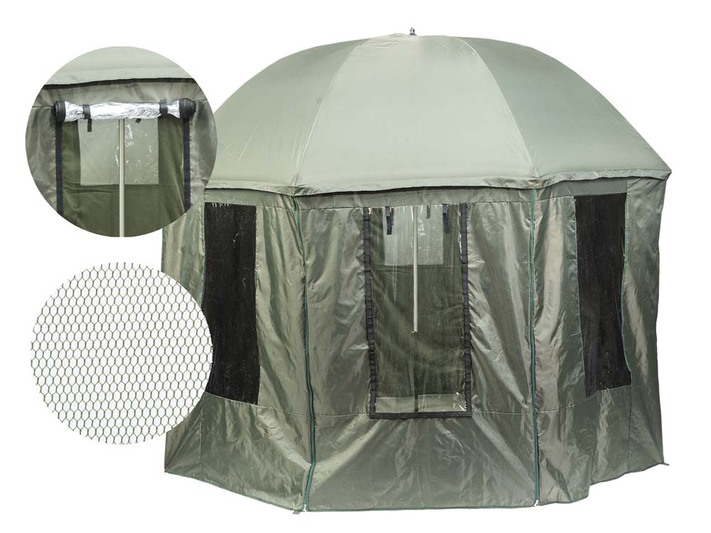 Parapluie De Pêche Jaxon Caro 250XB - Avec Housse De Protection - Neuf En Boîte