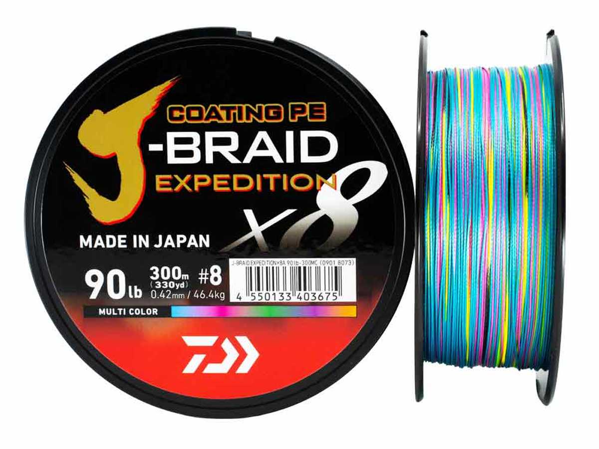 Daiwa J-Braid Expedition x8E Multicolor 300m Made in Japan