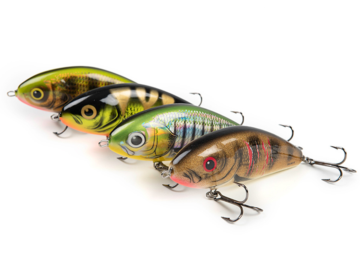 Salmo Fatso 10 Cm 52 G Jerkbait Wobbler Coulant - Leurre Brochet Sandre Perche Marron à Pois