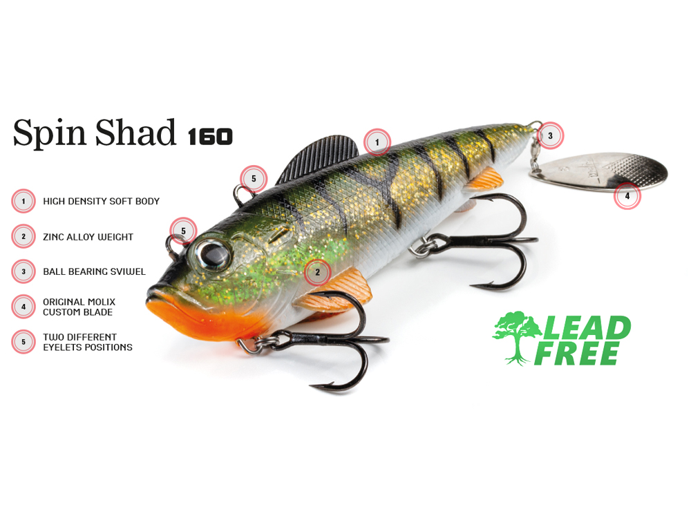 Molix Lures Spin Shad 160 Tail Spinners FISHINGMART