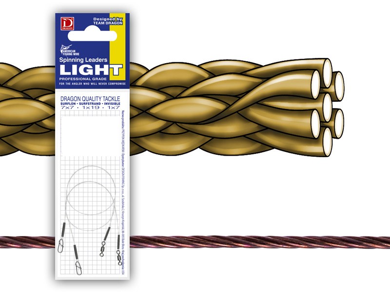 Dragon Light Surfstrand 7x7 9kg 15-30cm 2pcs Pike leader