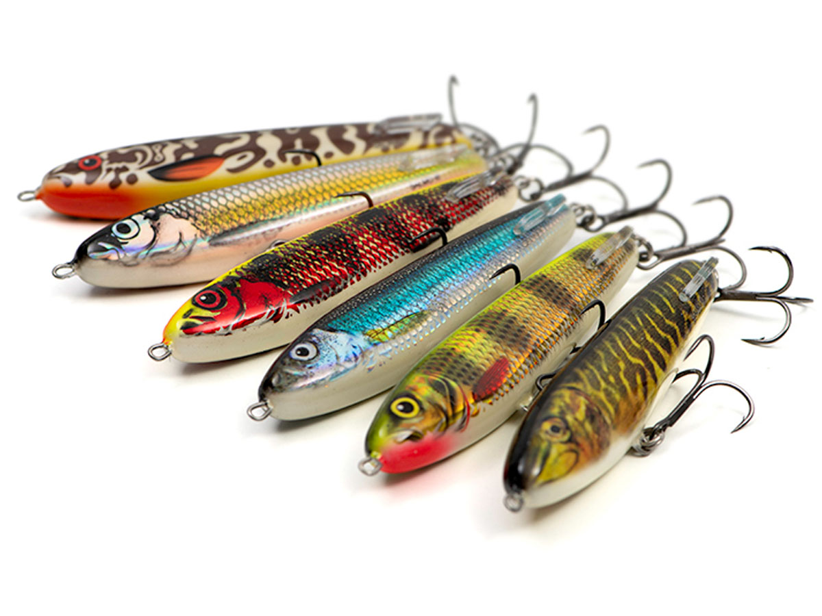 Leurre Jerkbait Salmo Sweeper 14 Cm 50 G - Coule à 1 M - Pour Pêche Du Brochet - Couleur Holographique Perche