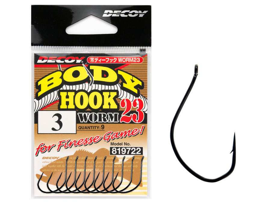 9753 Decoy Worm 23 Body Hook for Wacky Rig Size 1/0 