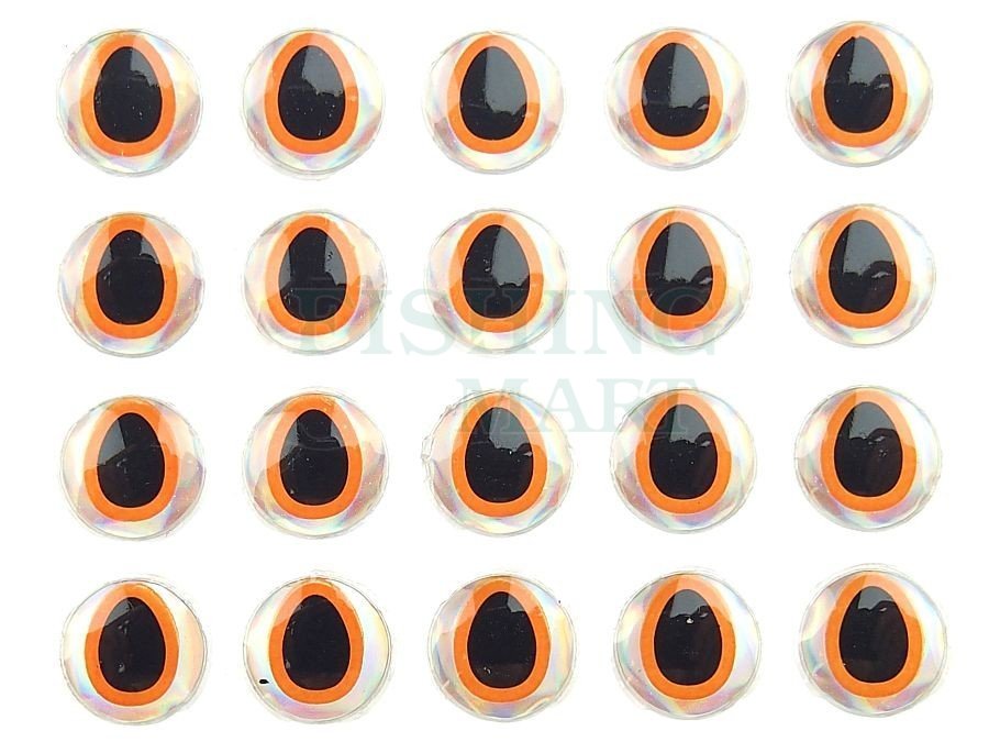 FMFly Oval Pupil 3D Eyes - Materials - beads and eyes - FISHING-MART
