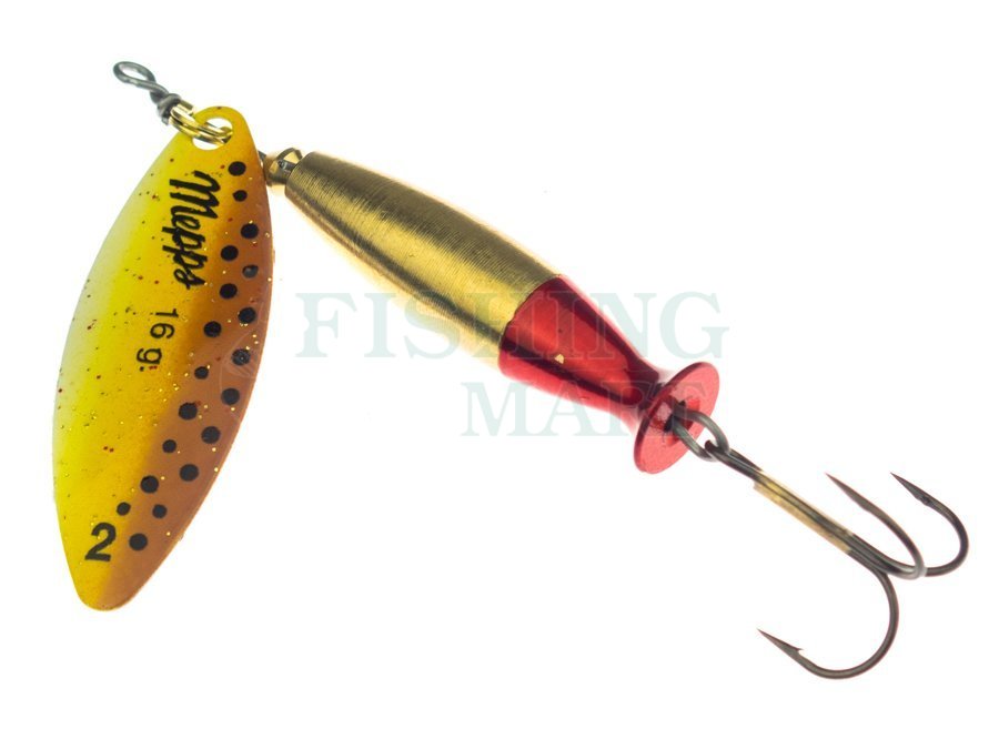 Mepps Aglia Fluoro Spinner Brown/Gold Size 1 Trout Perch Lure 
