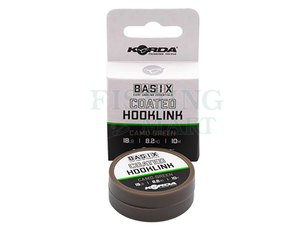 Korda Basix Coated Hooklink - Braided hooklinks for carp rigs - FISHING-MART