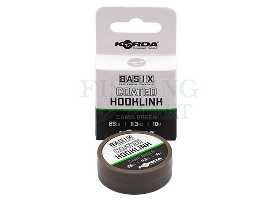 Korda Basix Coated Hooklink - Braided hooklinks for carp rigs - FISHING-MART