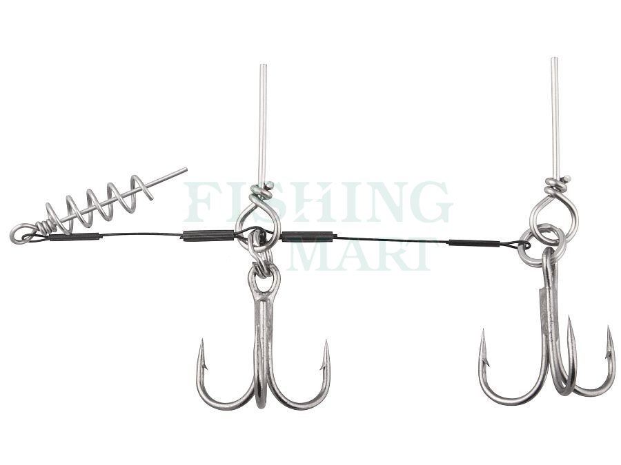 Dragon Dragon stingers with corkscrew for big soft baits - Soft