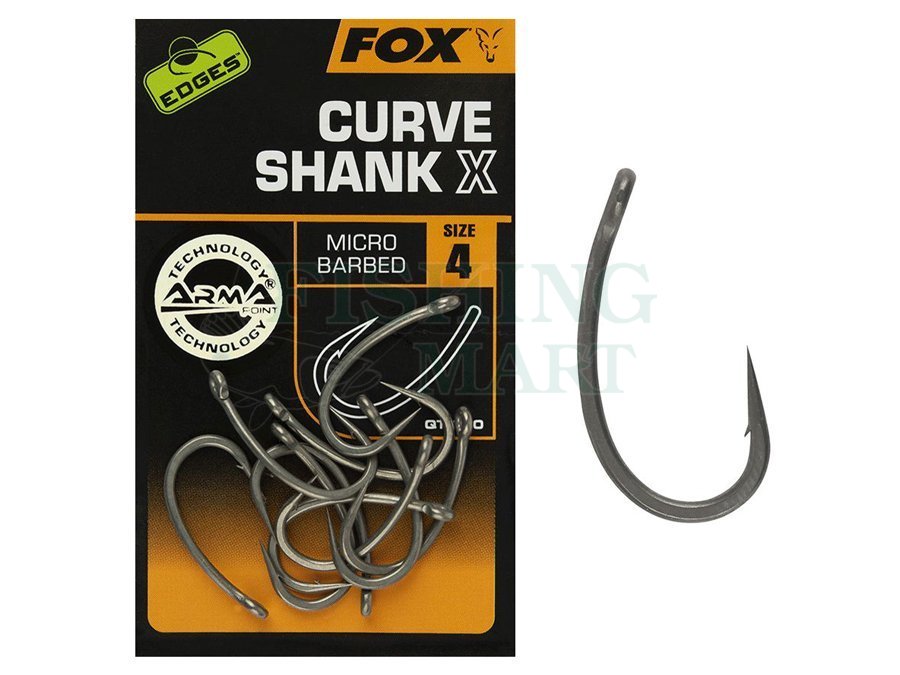 Fox Edges Curve Shank Hooks 10pk ALL VARIETIES Carp fishing tackle 