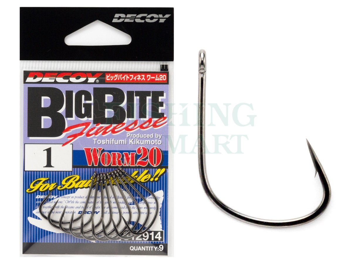 Decoy Hooks BigBite Finesse Worm 20 - Hooks for baits and lures