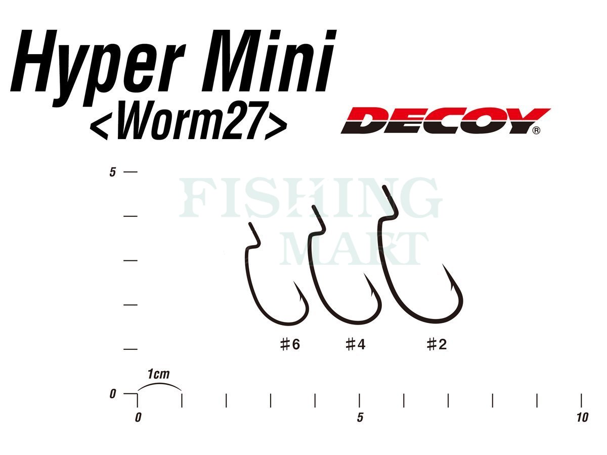 Decoy Hooks Hyper Mini Worm 27 - Hooks for baits and lures - FISHING-MART