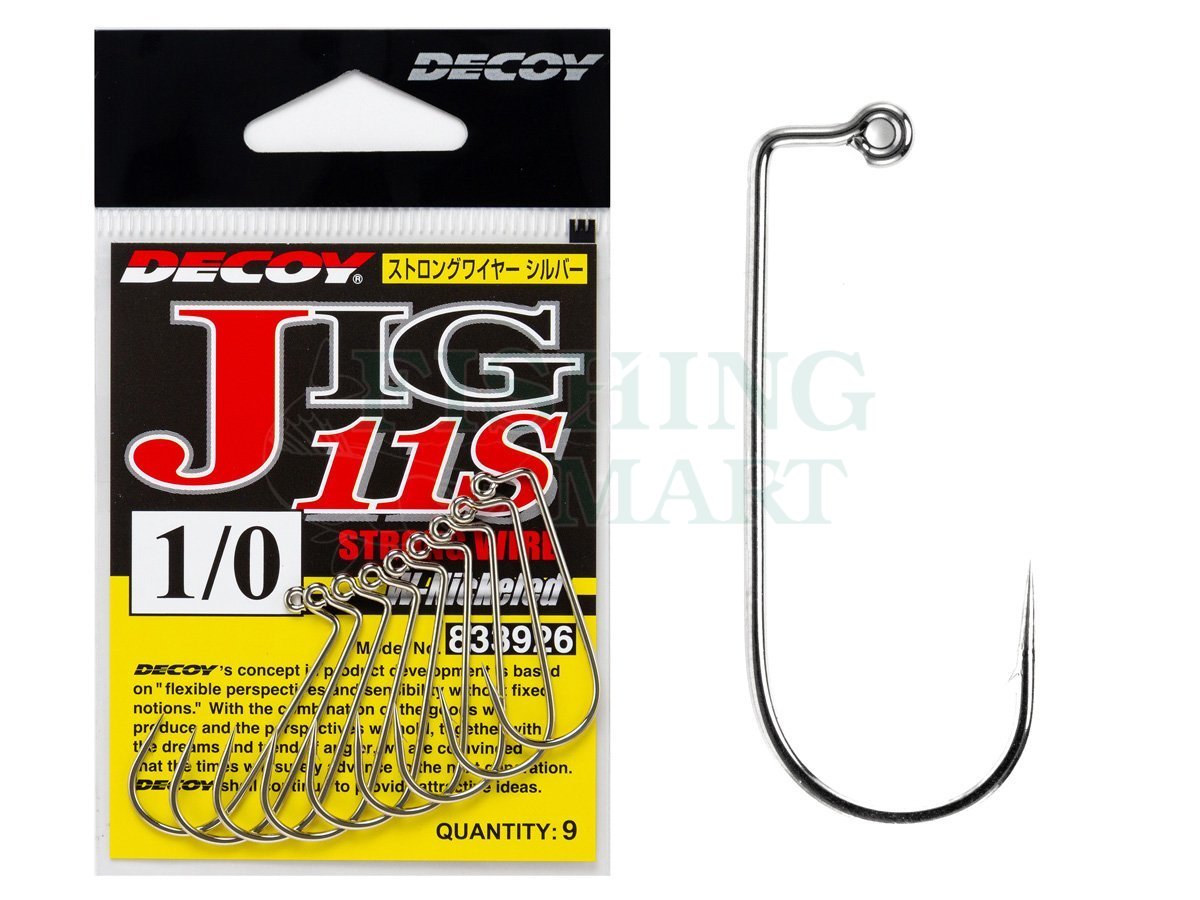 Decoy Hooks Jig 11S Strong Wire - Hooks for baits and lures - FISHING-MART