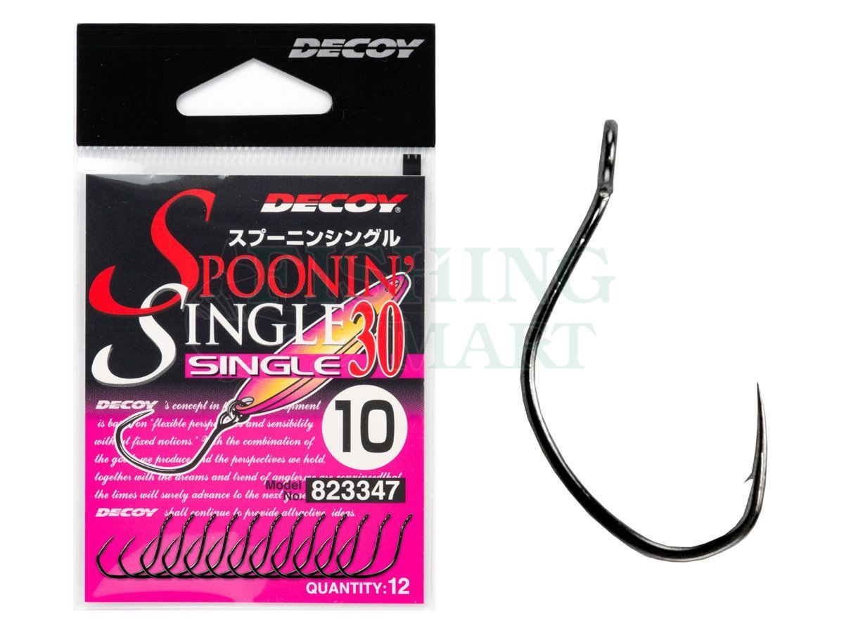 Decoy Hooks Single30 Spoonin Single - Hooks for baits and lures -  FISHING-MART