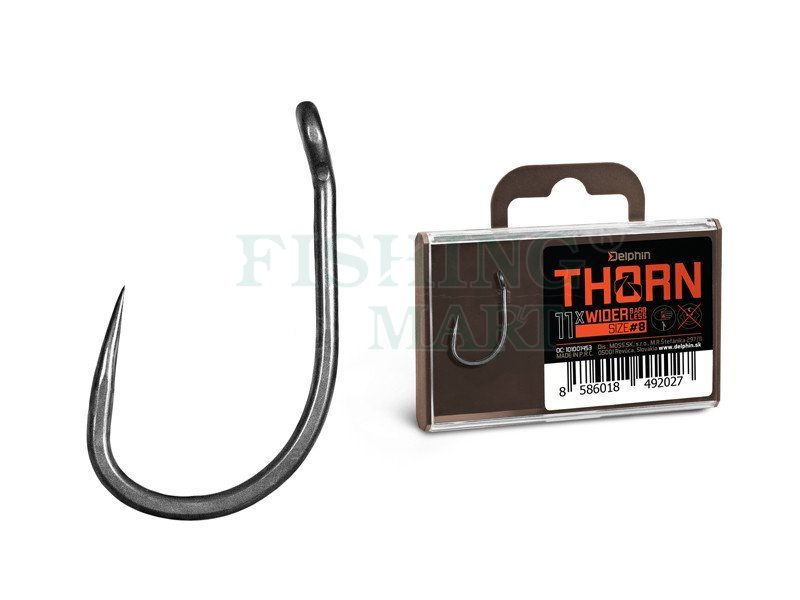 Delphin Hooks Thorn Wider Barbless 11x - Carp hooks - FISHING-MART