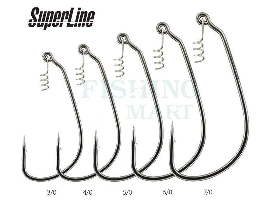 Gamakatsu Hooks Worm EWG Superline Spring Lock - Hooks for baits