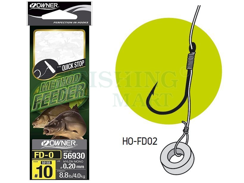 Owner Hooks with line HO-FD02 - Hooks and rigs for the Method Feeder -  FISHING-MART