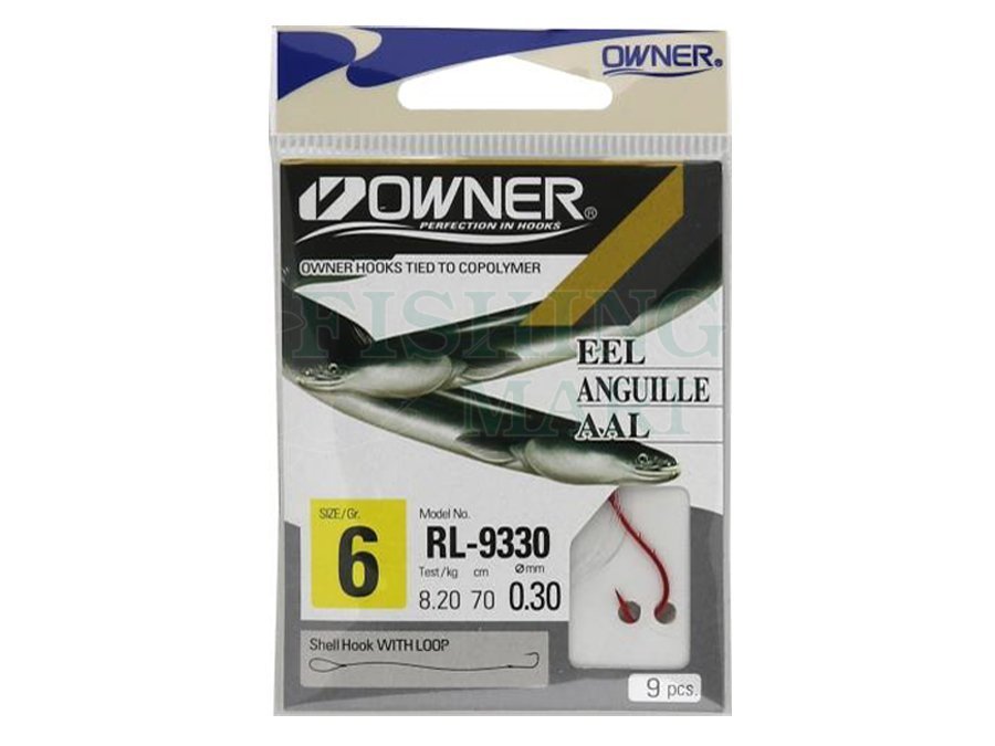 Owner Hooks to nylon Ryusen RL-9330 Eel - Hooks to nylon - FISHING