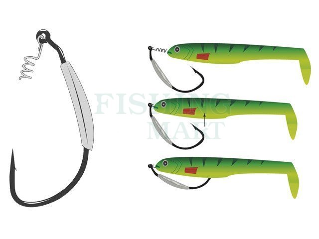 Gamakatsu Hooks Worm EWG Weighted SPR-LOCK - Hooks for baits and lures -  FISHING-MART