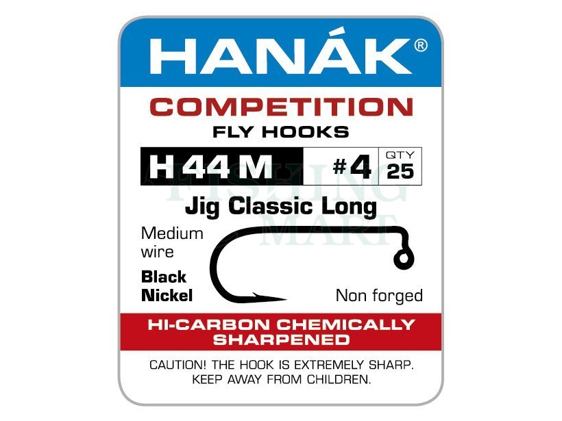 Hanak Fly Hooks H44M Jig Classic Long - Fly Tying Hooks - FISHING-MART