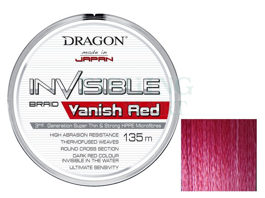 Dragon Braided lines Invisible Vanish Red - Braided lines - FISHING-MART