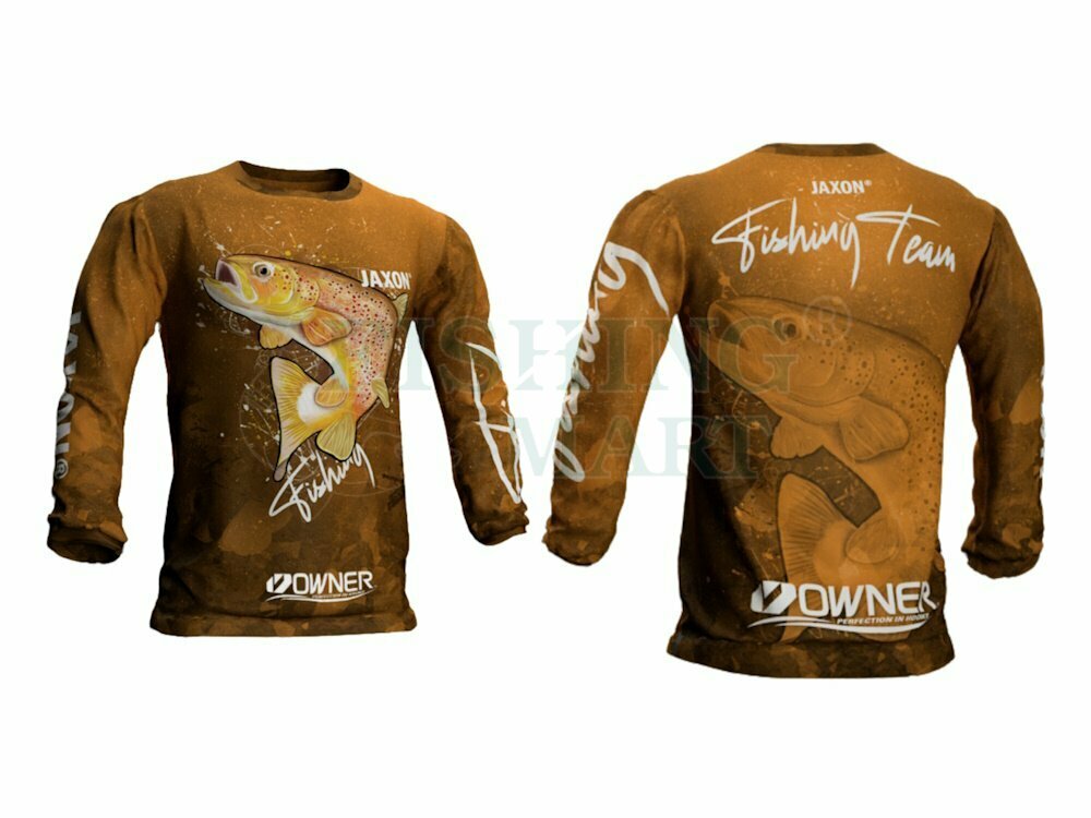 Jaxon Jaxon Long Sleeve T-Shirt trout - brown - T-shirts and shirts -  FISHING-MART