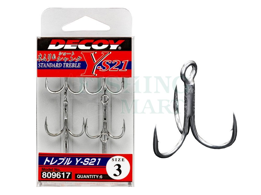 Decoy Treble Hooks Y-S21 - Double & Treble Hooks - FISHING-MART