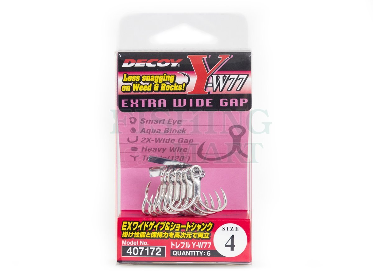 Decoy Treble Hooks Treble Y-W77 - Double & Treble Hooks - FISHING-MART