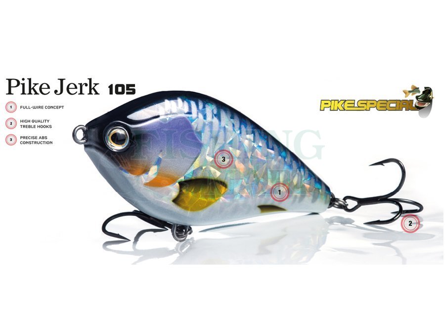 Molix Jerkbaits Pike Jerk 105 - Jerkbait Lures - FISHING-MART