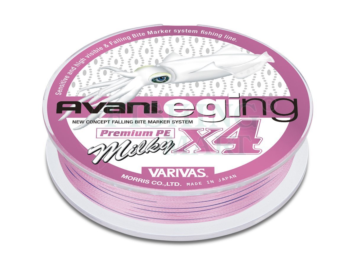Braided lines Varivas Avani Eging Premium PE X4 Milky