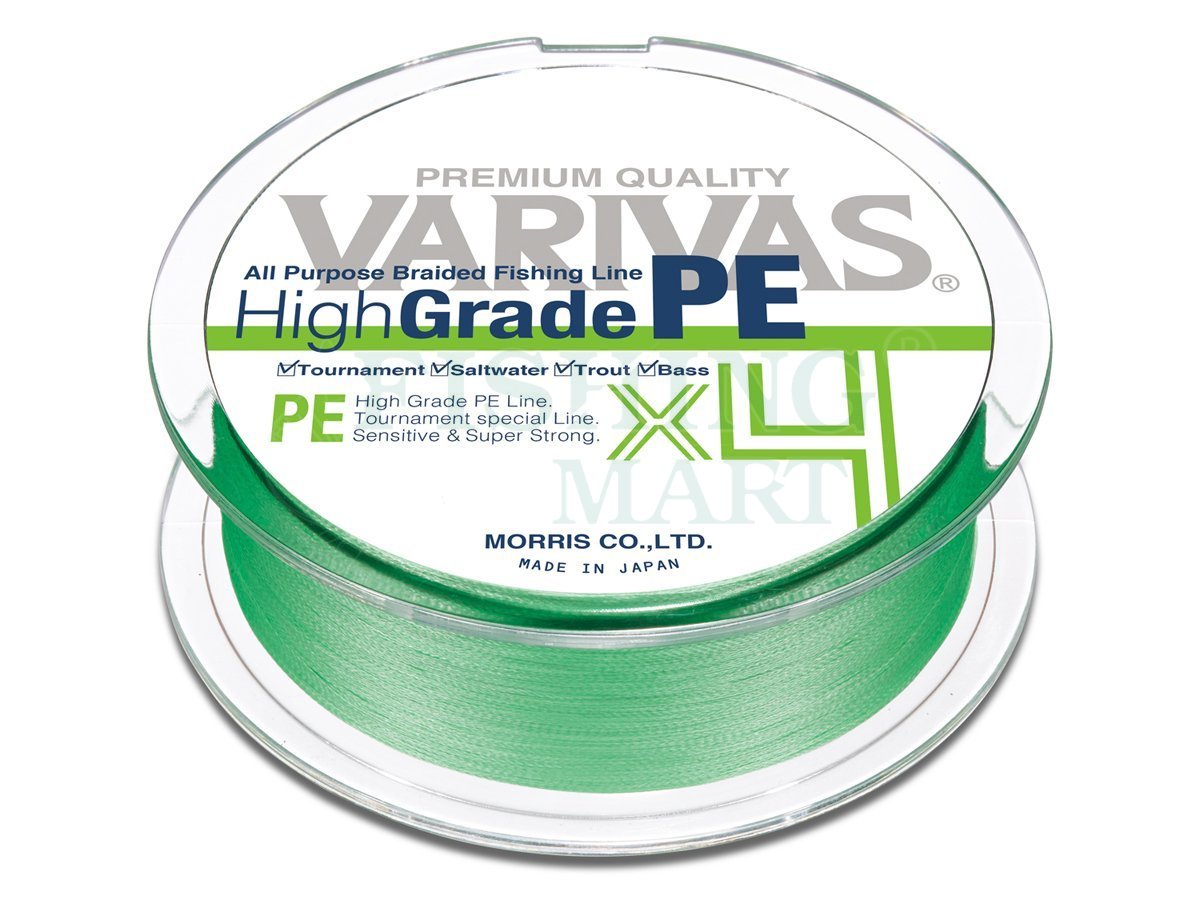 Varivas High Grade PE X4 Flash Green Braided lines