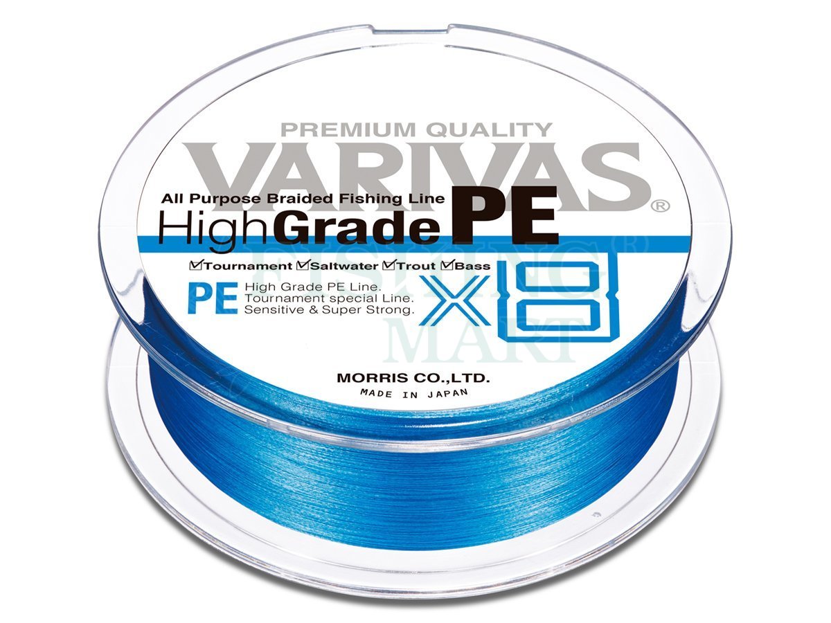 Varivas High Grade PE X8 Ocean Blue Braided lines