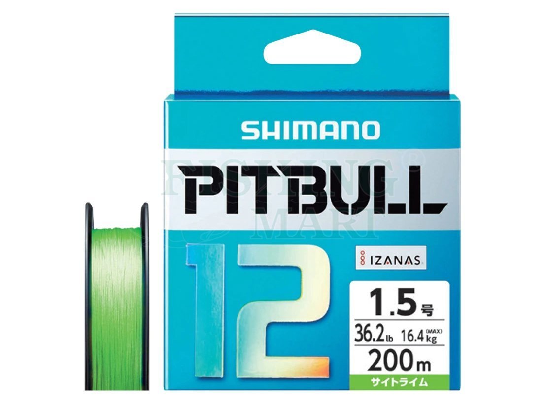 Braided Line Shimano Pitbull PE 12 S.Lime 150m #0.6