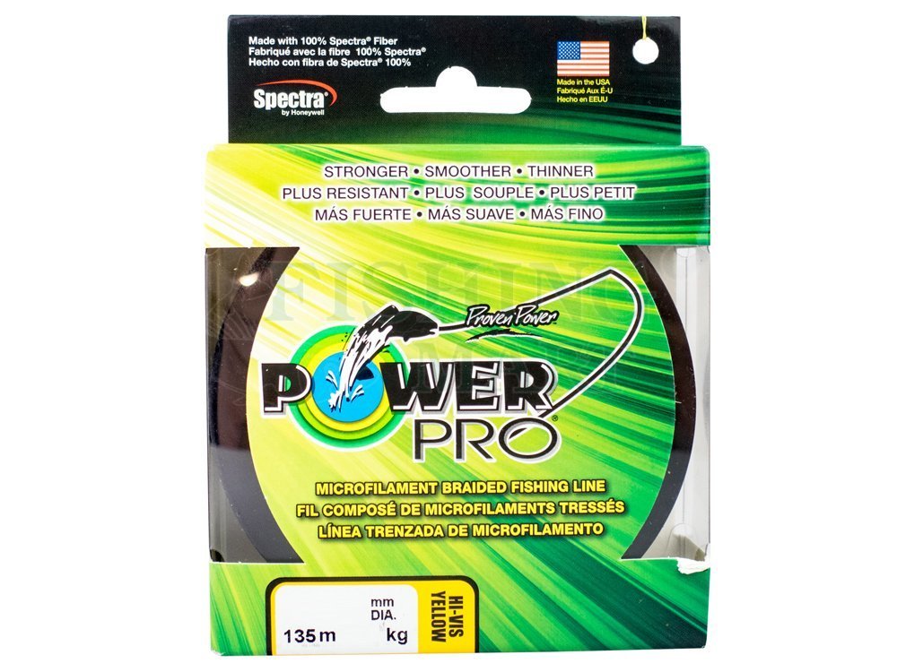 Power Pro Spectra Hi-Vis Yellow Braided Line Strong High Visibility Fishing Line 
