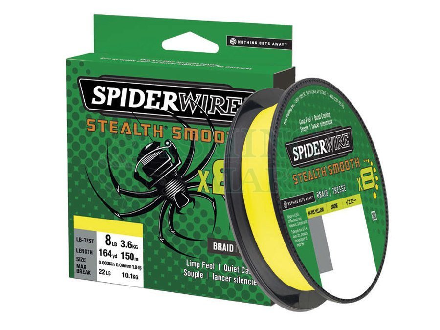 Spiderwire Stealth Smooth 8 Yellow braids - Braided lines - FISHING-MART