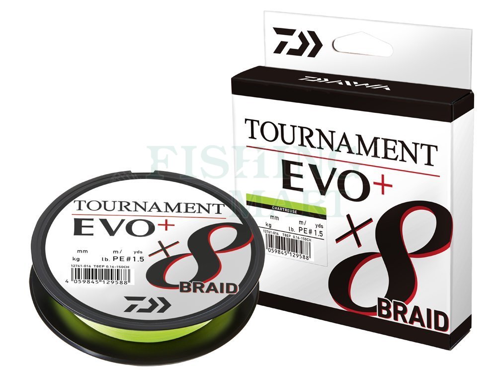 Daiwa Braided lines Tournament X8 Braid Evo+ Chartreuse - Braided
