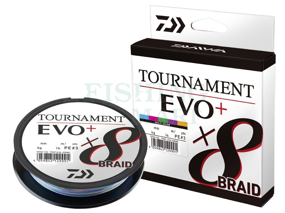 Daiwa Braided lines Tournament X8 Braid Evo+ Multicolor - Braided lines -  FISHING-MART