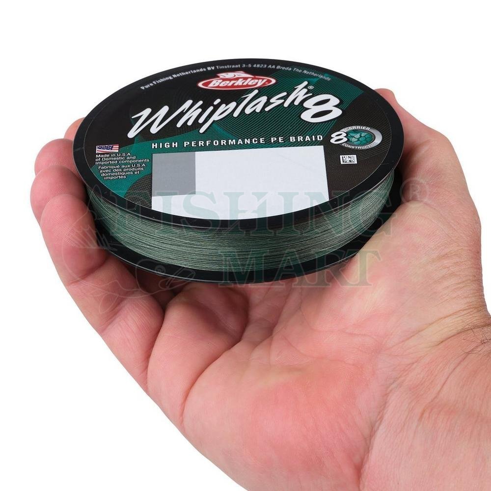 Berkley Whiplash 8 Super PE Braid Moss Green - 300m - Veals Mail Order