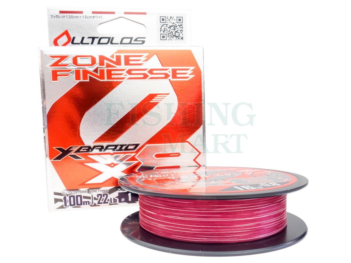 YGK X-Braid Olltolos PEWX8 Zone Finesse - Braided lines - FISHING-MART