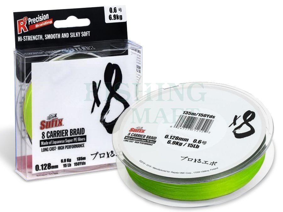 Sufix X8 Braid Neon Chartreuse - Braided lines - FISHING-MART