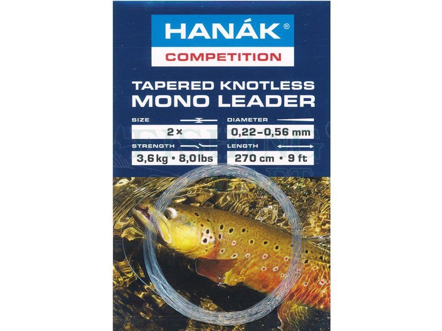 Hanak Tapered Knotless Mono Leader - Fly Leaders - FISHING-MART