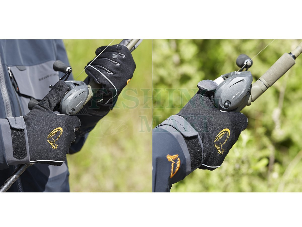 Savage Gear Gloves Softshell Winter Glove Black - Gloves - FISHING-MART