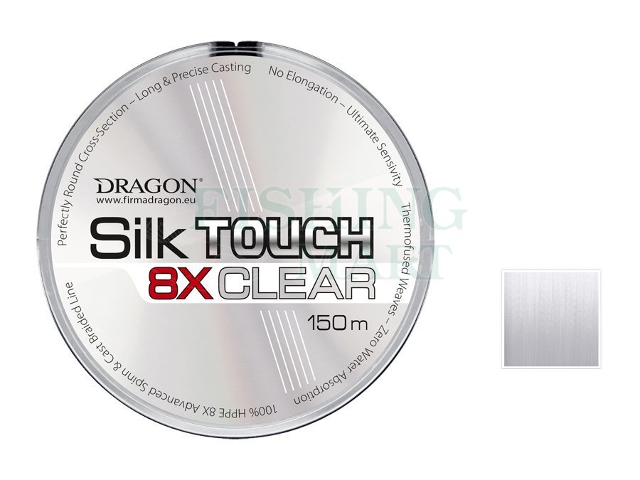 Dragon Braided lines Silk TOUCH 8X Clear - Braided lines - FISHING-MART